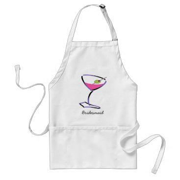 funky martini purple adult apron