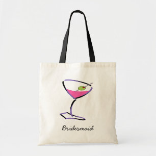 funky martini purple tote bag