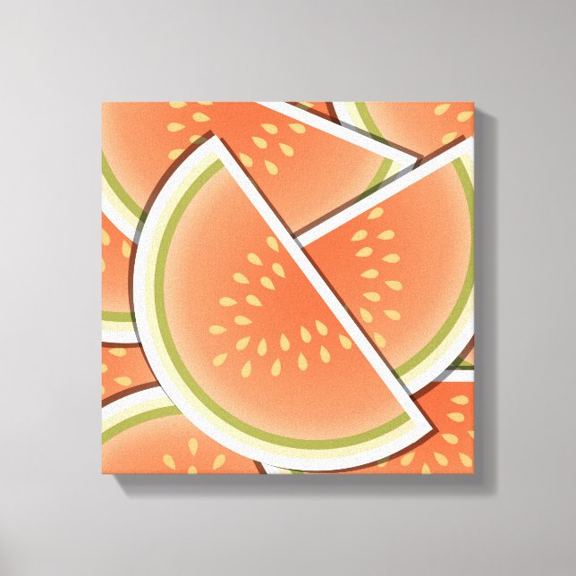 Funky melon wedges canvas print (Front)