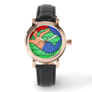 Funky Mermaid Abstract Art to Wear Watch