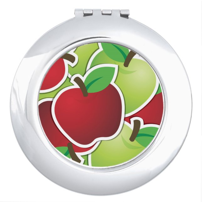 Funky mixed apples makeup mirror (Front)