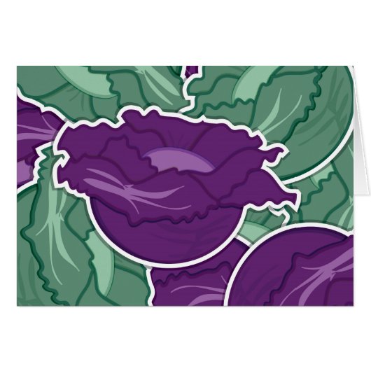 Funky mixed cabbage cards (Front Horizontal)