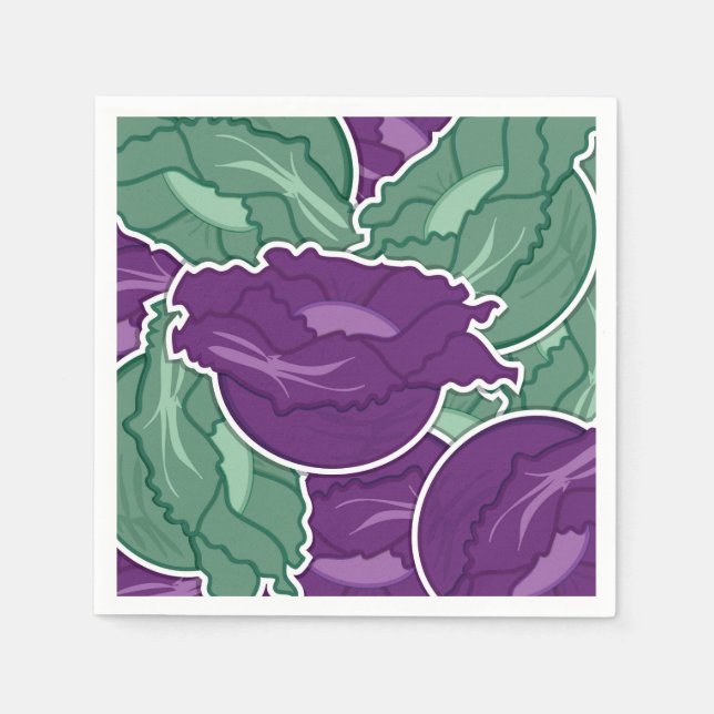 Funky mixed cabbage napkins (Front)