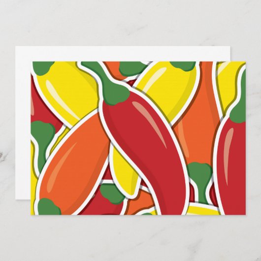 Funky mixed chilli peppers (Front/Back)