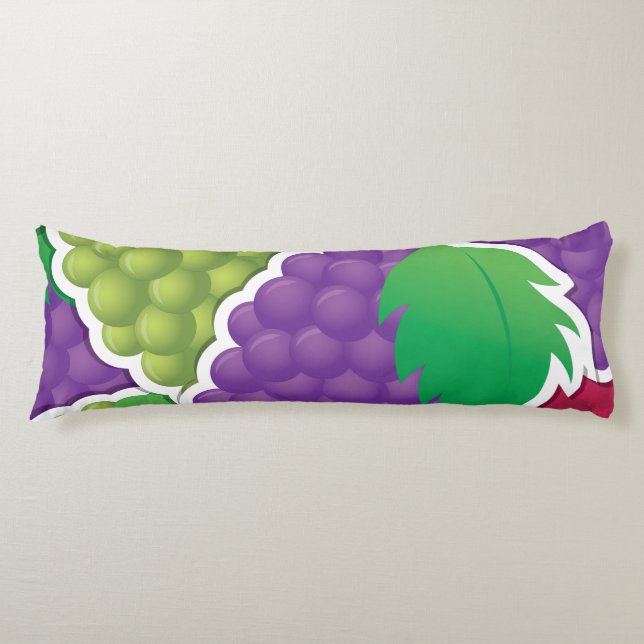 Funky mixed grapes body pillow (Front)