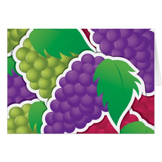 Funky mixed grapes cards (Front Horizontal)