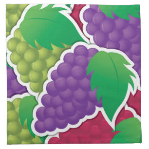 Funky mixed grapes napkin