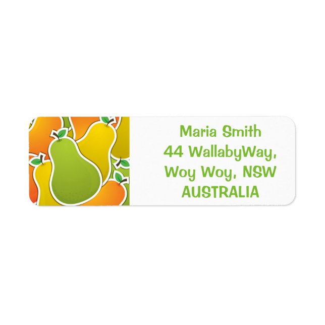 Funky mixed pear label (Front)