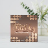 Funky Mocha Latte Party Birthday Invitation (Standing Front)
