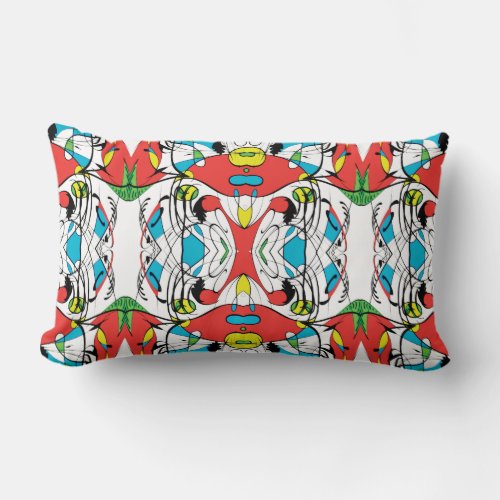 FUNKY Modern Abstract Pattern Customizable Lumbar Pillow