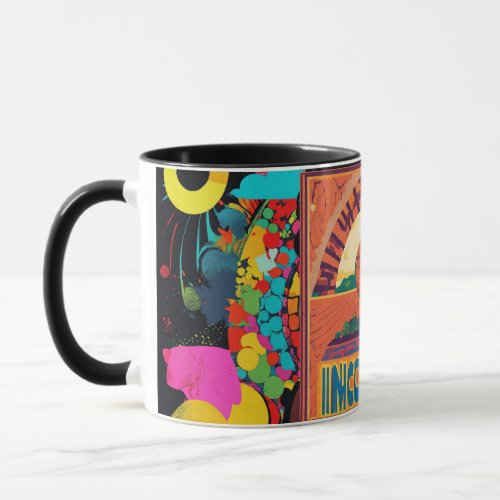 Funky modern art mug