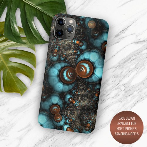 Funky Modern Eclectic Fractals Art Pattern iPhone 11 Pro Max Case