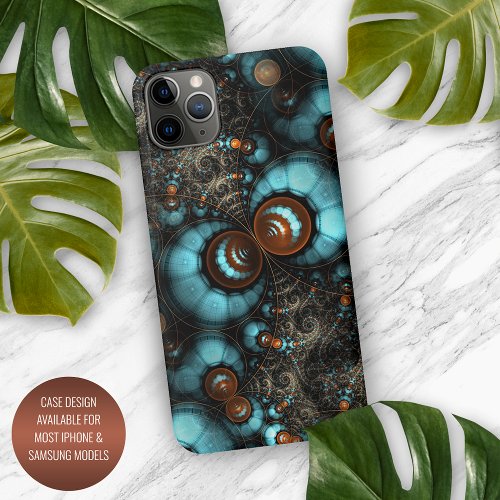 Funky Modern Eclectic Fractals Art Pattern iPhone 11Pro Max Case