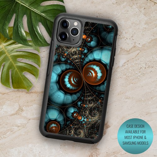 Funky Modern Eclectic Fractals Art Pattern iPhone 13 Case