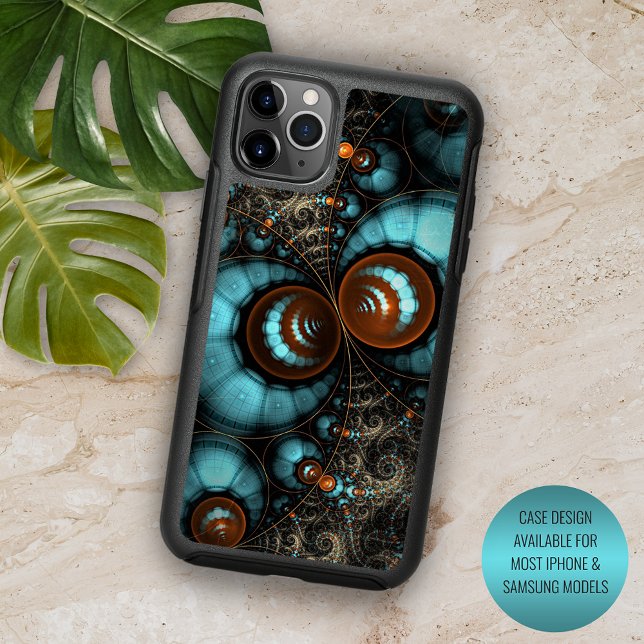 Funky Modern Eclectic Fractals Art Pattern Otterbox iPhone Case (Creator Uploaded)