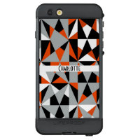 Funky Modern Geometric Shapes Pattern Personalized LifeProof NÜÜD iPhone 6s Plus Case