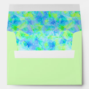 Funky Modern Retro Cool Polygon Mosaic Pattern Envelope