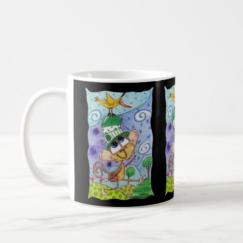 Funky Monkey and Banana Bird Coffee Mug