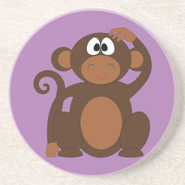Funky Monkey Drink Coaster (Front)