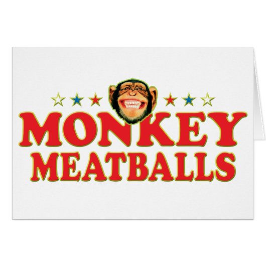 Funky Monkey Meatballs Cards (Front Horizontal)