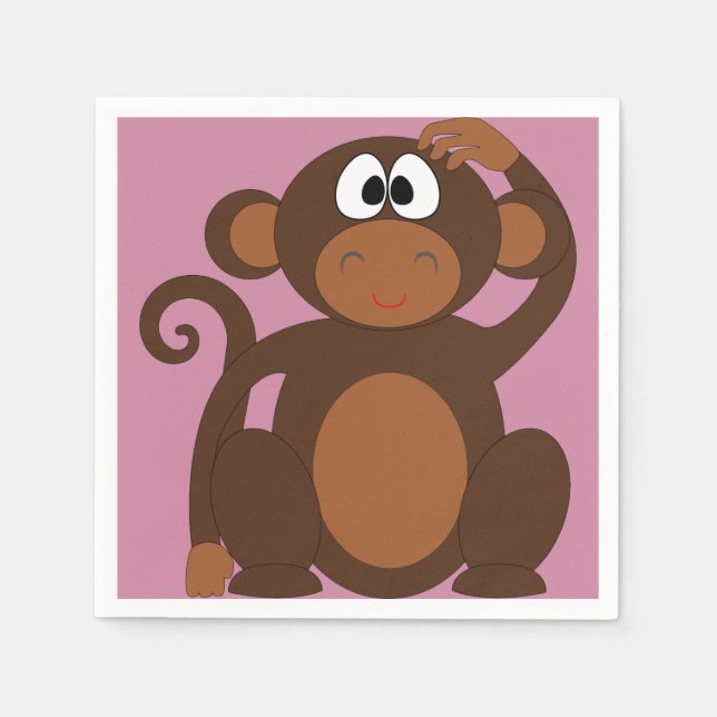 Funky Monkey Paper Napkins (Front)