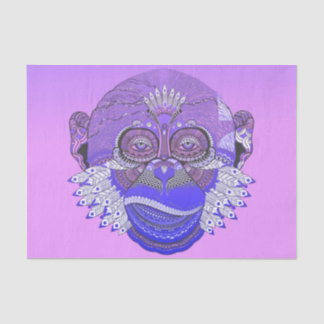 Funky Monkey Tribal Feathers Tissue Paper