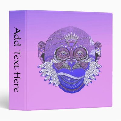Funky Monkey Tribal Personal 3 Ring Binder