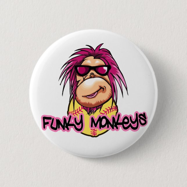 Funky Monkeys Button (Front)