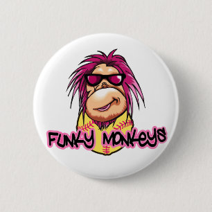 Funky Monkeys Button