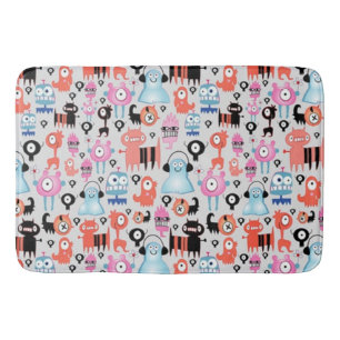 Funky Monsters Bathroom Mat