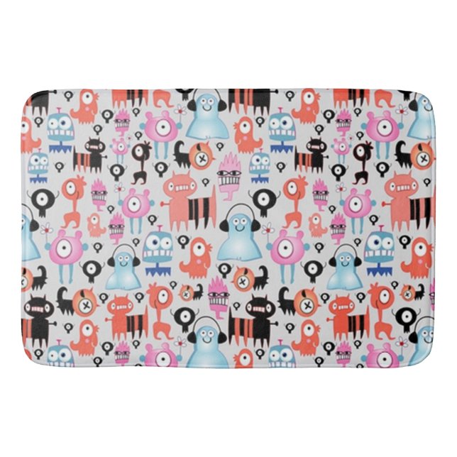 Funky Monsters Bathroom Mat (Front)