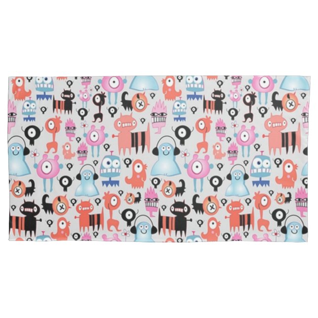 Funky Monsters Pillow Case (Front)