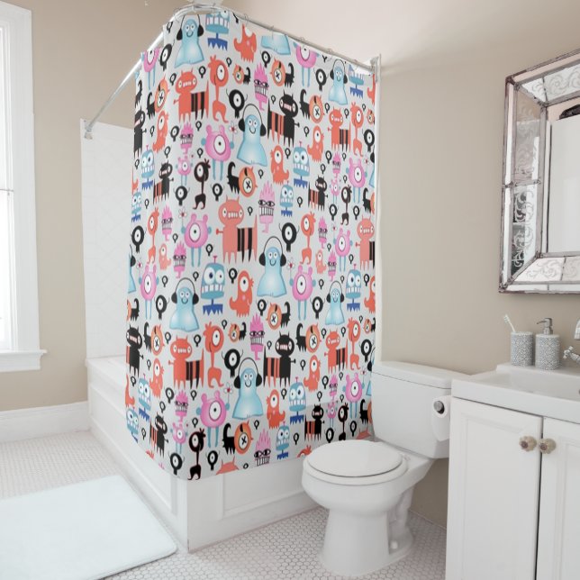 Funky Monsters Shower Curtain (In Situ)