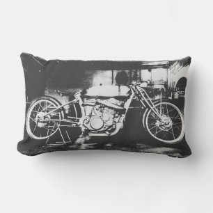 Funky Motorbikes Motorcycles Biker Rider Lumbar Pillow