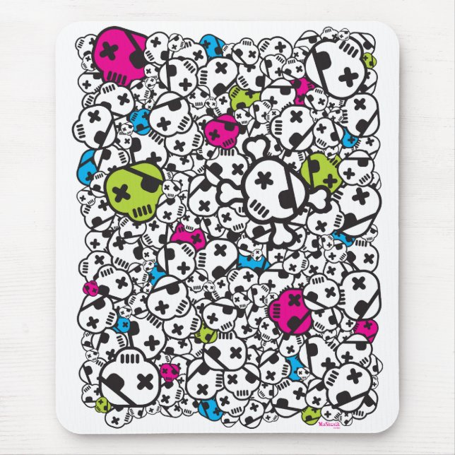 Funky Mousepad with Skulls (Front)