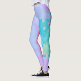 Funky Multi-Color Mosaic Print Leggings