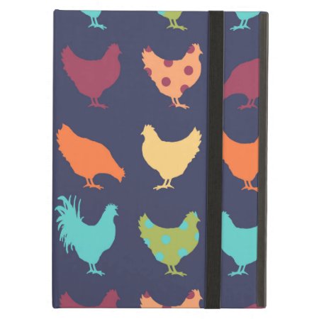 Funky Multi-colored Chicken Pattern Ipad Air Case