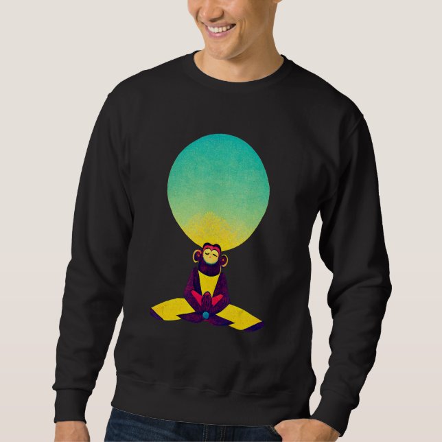 Funky Munky Dzogchen Clear Light Monkey Sweatshirt (Front)