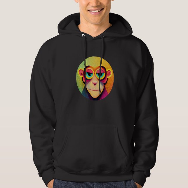 Funky Munky Space Pilot Monkey Premium Hoodie (Front)