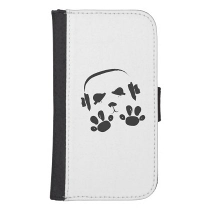 Funky Music Panda Wallet Phone Case For Samsung Galaxy S4