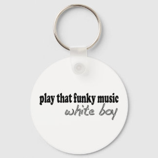 Funky Music White Boy Keychain