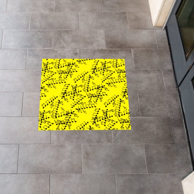 Funky Musical Music Notes Treble Clef Floor Decals (Restaurant)