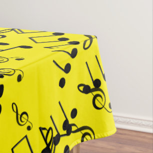 Funky Musical Music Notes Treble Clef Tablecloth