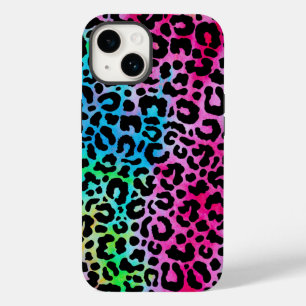 Funky Neon Colorful Leopard Print Case-Mate iPhone 14 Case