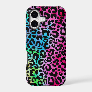 Funky Neon Colorful Leopard Print iPhone 17 Case