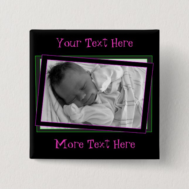 Funky Neon Frame Button (Front)