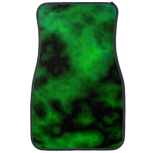 Funky Neon Green Emerald Halloween Abstract Car Mat
