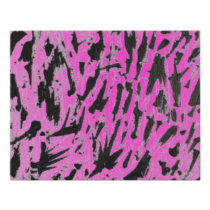 Funky Neon Pink and Black Print