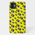 Funky Neon Rainbow Block Pattern iPhone 11 Case