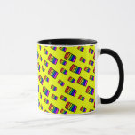 Funky Neon Rainbow Block Pattern Mug